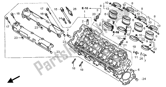 Tutte le parti per il Testata del Honda CBF 600N 2004