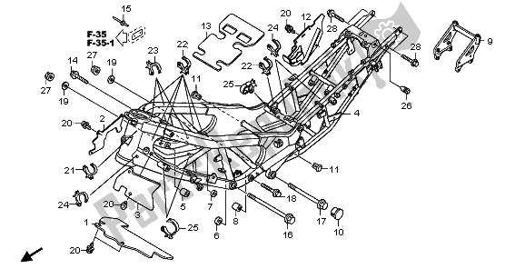 Tutte le parti per il Corpo Del Telaio del Honda XL 1000 VA 2009