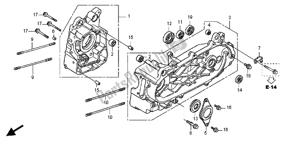 Todas las partes para Caja Del Cigüeñal de Honda SH 125R 2012