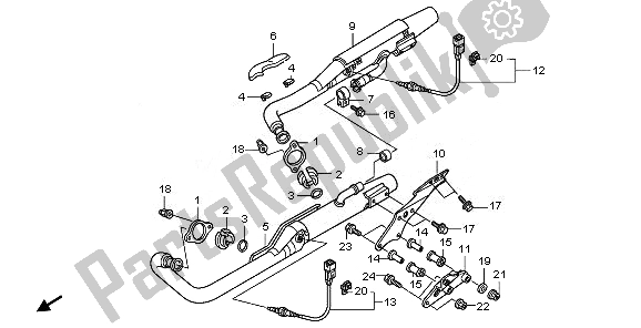 Tutte le parti per il Silenziatore Di Scarico del Honda VT 750C2 2008