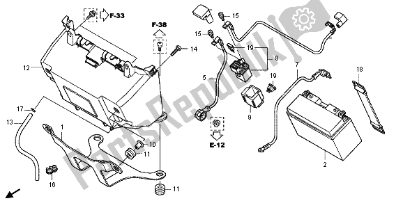 Tutte le parti per il Batteria del Honda NC 700 XA 2013