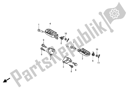 Tutte le parti per il Passo del Honda CRF 250X 2012