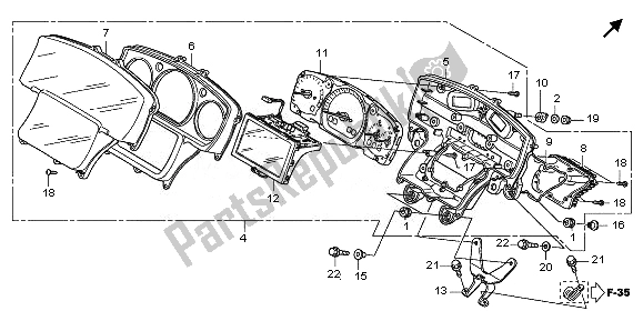 All parts for the Meter Mph (navigation) of the Honda GL 1800 2008