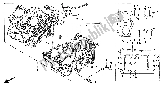 Todas as partes de Bloco Do Motor do Honda CBF 500A 2007