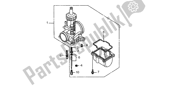 Todas las partes para Kit De Piezas Opcionales Del Carburador de Honda CR 250R 1997