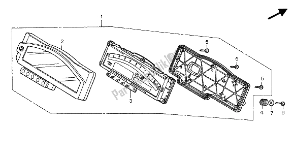 All parts for the Meter (mph) of the Honda VTR 1000 SP 2001