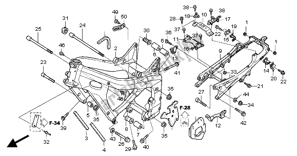 Toutes les pièces pour le Corps De Châssis du Honda CBR 600 RR 2004