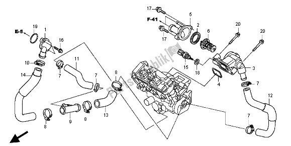 Todas las partes para Termostato de Honda CBR 1000 RA 2013