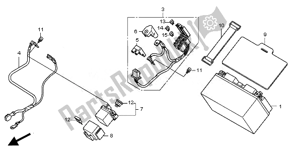 All parts for the Battery of the Honda CBR 600 FA 2011