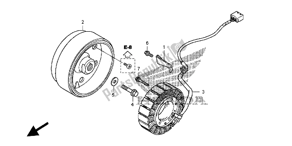 All parts for the Generator of the Honda NC 700D 2012