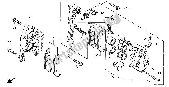 Tutte le parti per il Pinza Freno Anteriore del Honda XRV 750 Africa Twin 1996