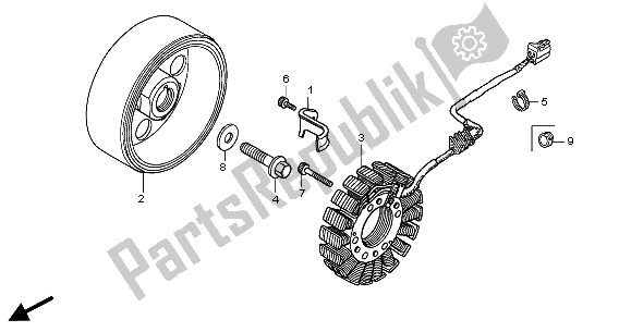 All parts for the Generator of the Honda CB 900F Hornet 2005