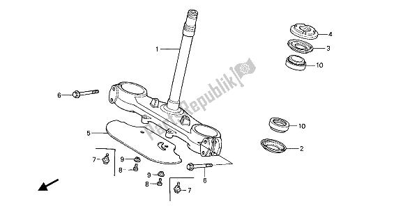 All parts for the Steering Stem of the Honda XL 600 1988
