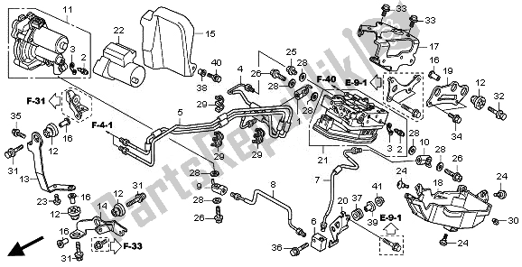 Todas las partes para Unidad De Potencia Delantera Y Unidad De Válvula Delantera de Honda CBR 1000 RA 2011