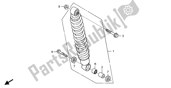 Toutes les pièces pour le Coussin Arrière du Honda TRX 350 FE Fourtrax 4X4 ES 2004