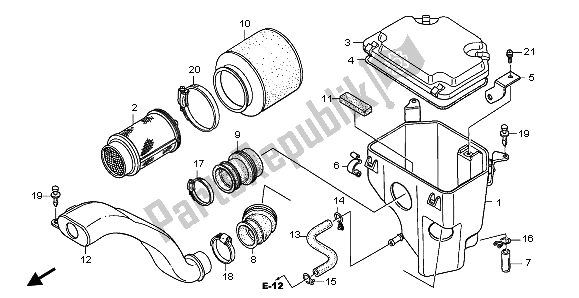 Todas las partes para Filtro De Aire de Honda TRX 250 EX Sporttrax 2001