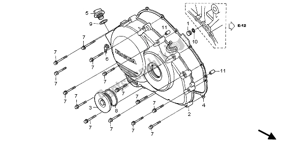 Tutte le parti per il Coperchio Carter Destro del Honda VFR 800A 2003