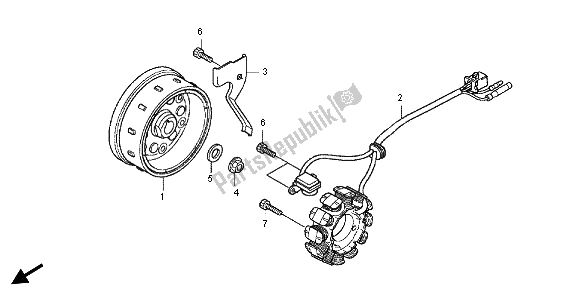 All parts for the Generator of the Honda CBF 125M 2013