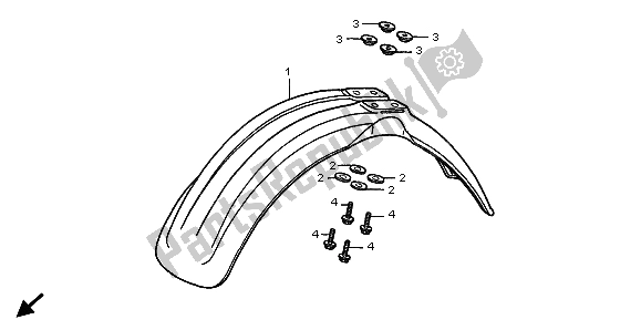 Toutes les pièces pour le Garde-boue Avant du Honda CR 125R 1999