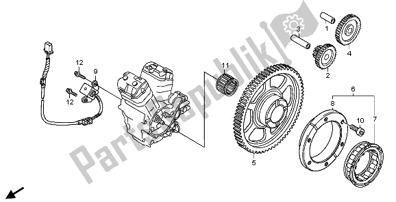 Tutte le parti per il Generatore Di Impulsi E Frizione Di Avviamento del Honda XL 700V Transalp 2009