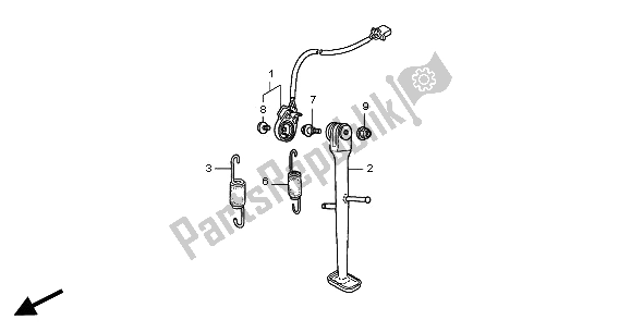 Tutte le parti per il In Piedi del Honda CB 900F Hornet 2002