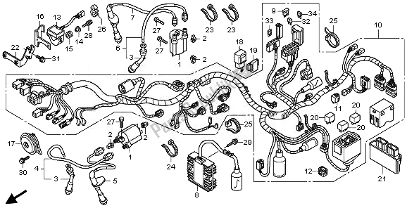 Todas las partes para Arnés De Cables de Honda VT 750C2B 2011