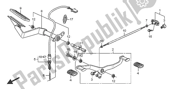 Todas las partes para Pedal de Honda VTX 1300S 2005