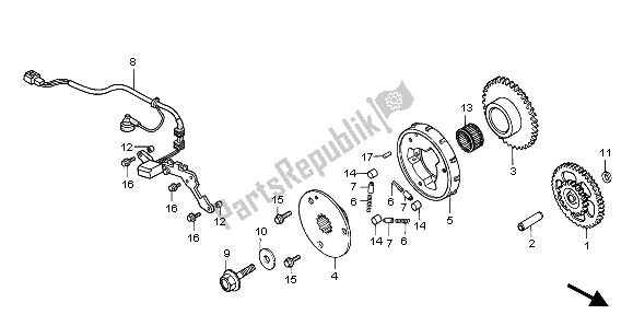 Todas las partes para Generador De Pulso de Honda VF 750C 1995