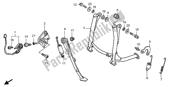 Tutte le parti per il In Piedi del Honda VFR 800 2006