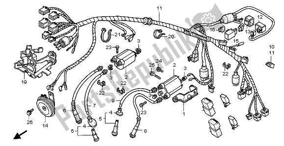 Todas las partes para Arnés De Cables de Honda VT 600C 1996