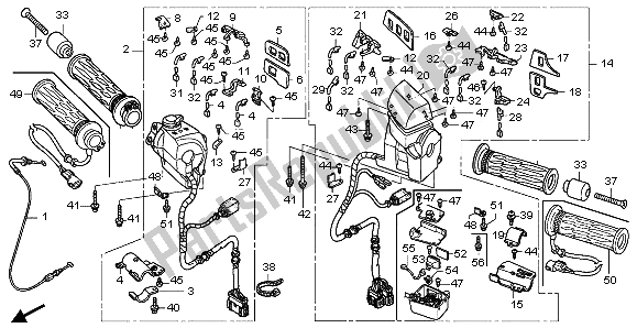 All parts for the Handle Switch of the Honda GL 1800 Airbag 2007