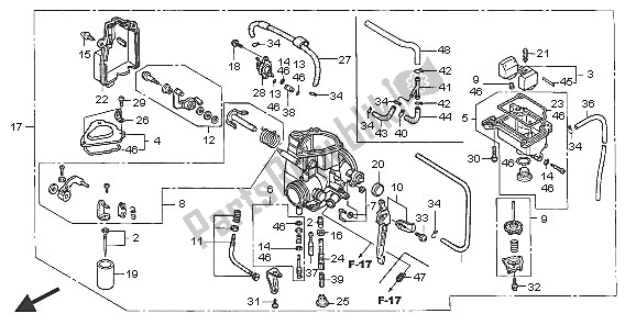 Tutte le parti per il Carburatore del Honda TRX 400 EX Sportrax 2005