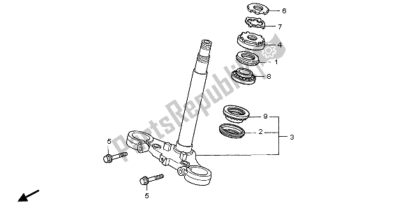 Wszystkie części do Mostek Kierownicy Honda CBF 1000 2007