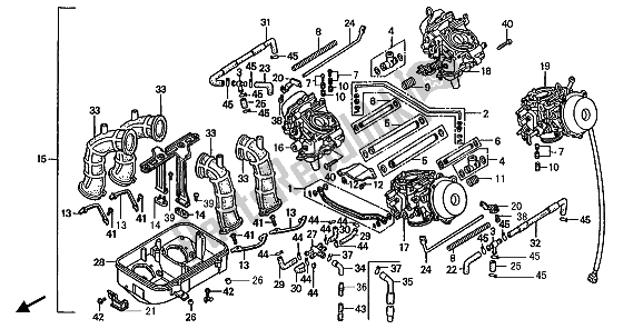 Todas las partes para Carburador (montaje) de Honda ST 1100 1992