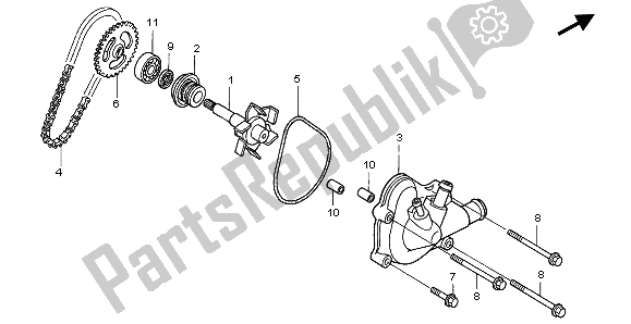 Todas las partes para Bomba De Agua de Honda XL 1000V 2002