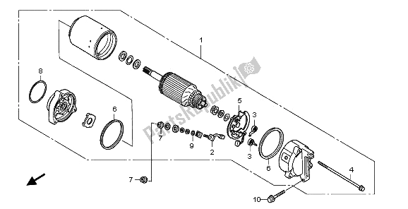 Todas as partes de Motor De Arranque do Honda VFR 800A 2009