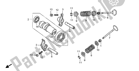 Todas las partes para árbol De Levas Y Válvula de Honda SH 150 2008