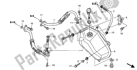 Tutte le parti per il Serbatoio Dell'olio del Honda TRX 700 XX 2009