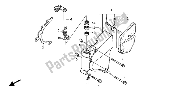 Tutte le parti per il Coperchio Carter Sinistro del Honda XL 1000V 2007