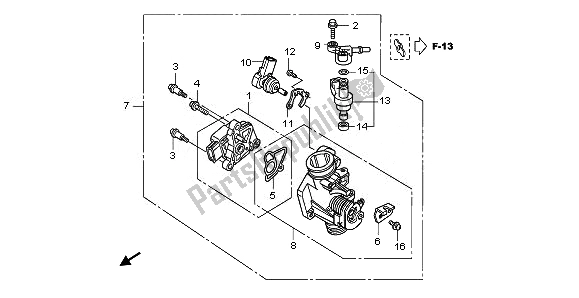 Todas las partes para Cuerpo Del Acelerador de Honda ANF 125 2011