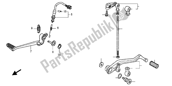 Todas las partes para Pedal de Honda VFR 1200 FD 2012