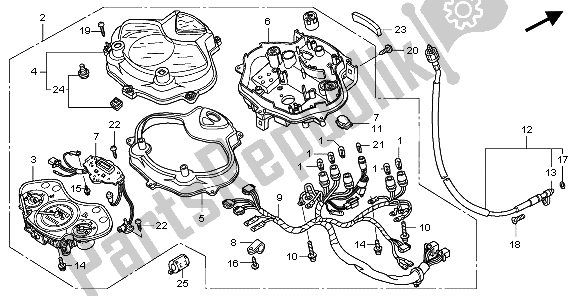 Toutes les pièces pour le Mètre (mph) du Honda PES 125 2007