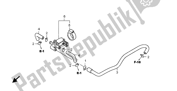 All parts for the Air Injection Control Valve of the Honda CB 600 FA Hornet 2009