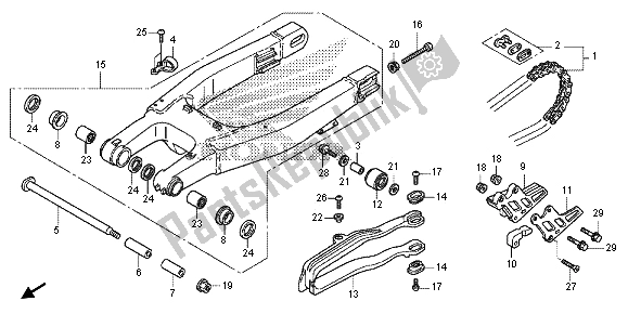 Todas las partes para Basculante de Honda CRF 150R SW 2013