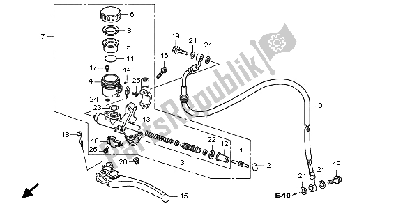 Tutte le parti per il Pompa Frizione del Honda CB 1000 RA 2009