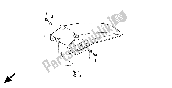 Todas las partes para Guardabarros Trasero de Honda CR 80R 1994