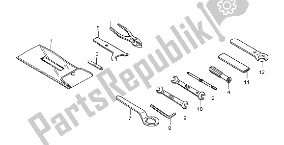 Alle onderdelen voor de Hulpmiddelen van de Honda CBR 1000 RA 2011