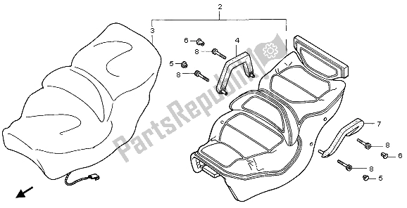 Todas las partes para Asiento de Honda GL 1500 SE 1995