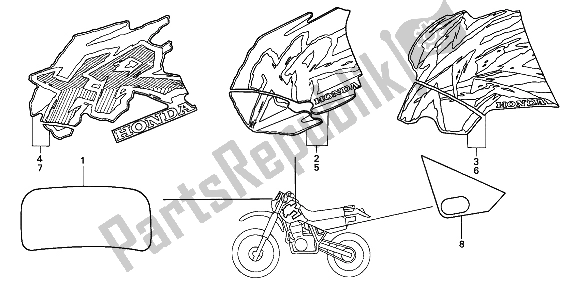 Todas las partes para Marca de Honda XR 600R 1993