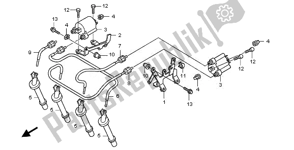 All parts for the Ignition Coil of the Honda CBF 600 SA 2010